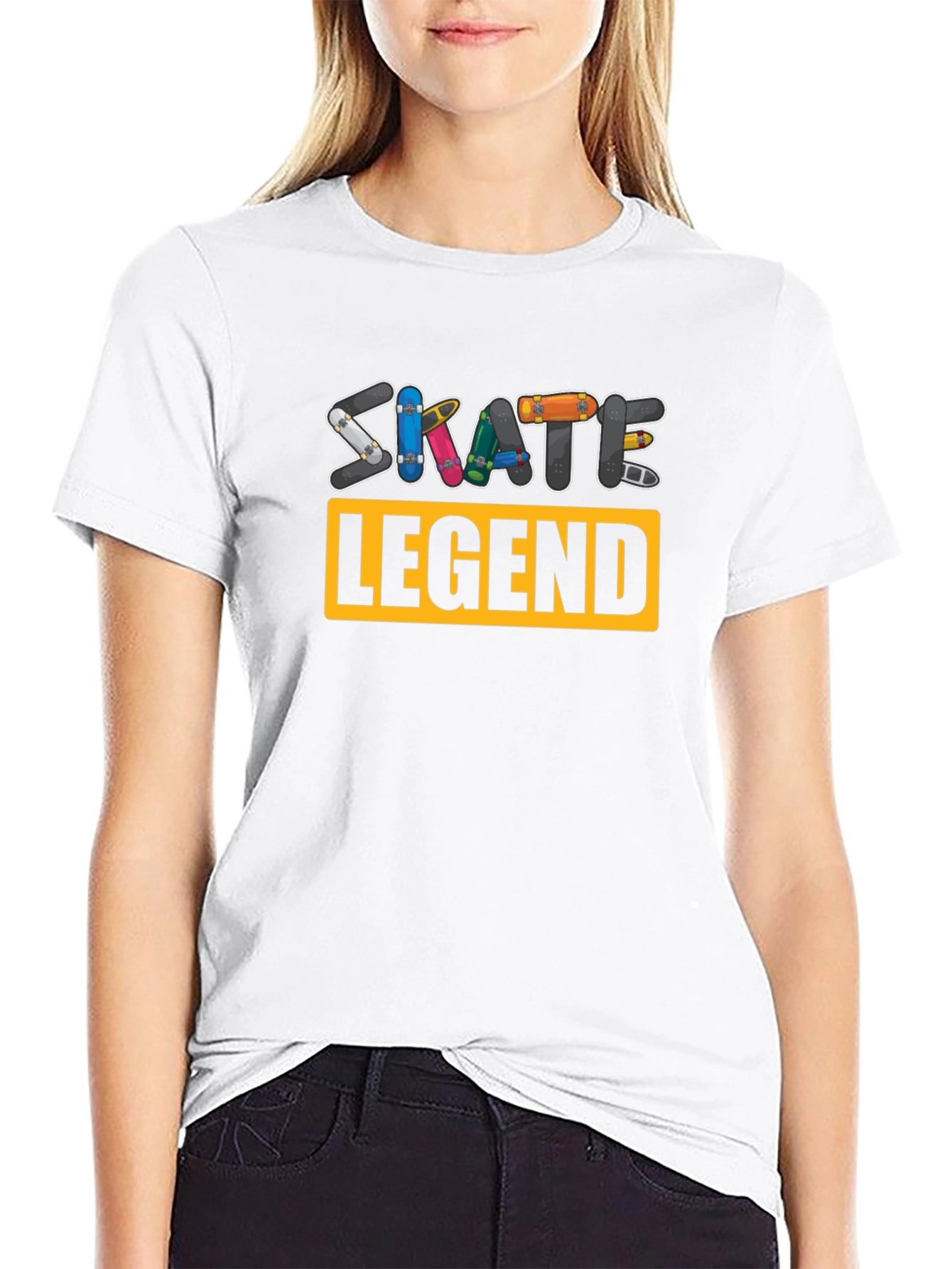 Skate Legend Graphic T-Shirt - Black Crew Neck Tee