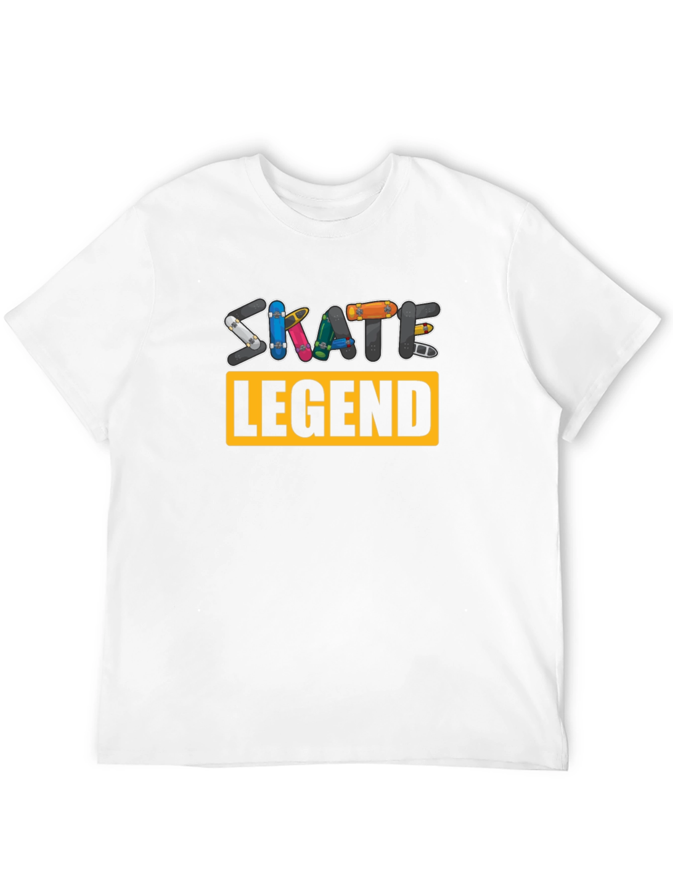 Skate Legend Graphic T-Shirt - Black Crew Neck Tee