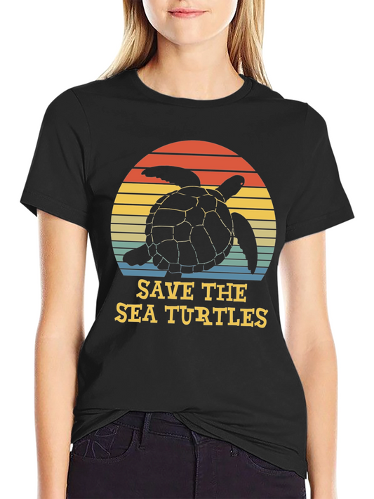 Save The Sea Turtles T-Shirt Vintage Style