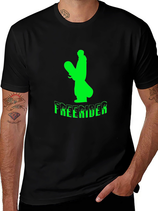 Freerider Graphic T-Shirt - Black Cotton Tee