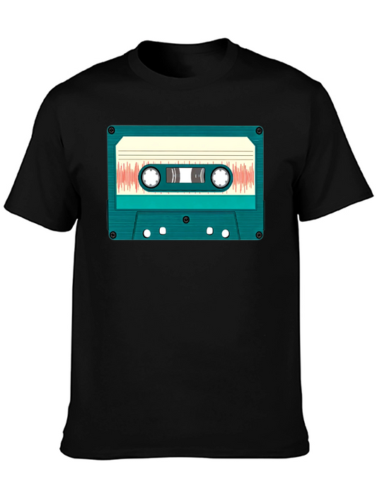 Retro Cassette Tape Graphic Tee - Vintage Music Lover T-Shirt