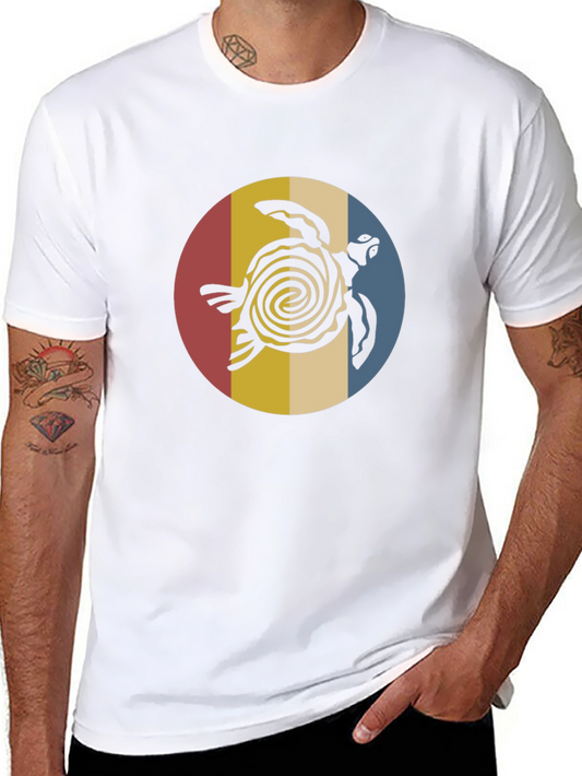 Retro Turtle Graphic Black T-Shirt
