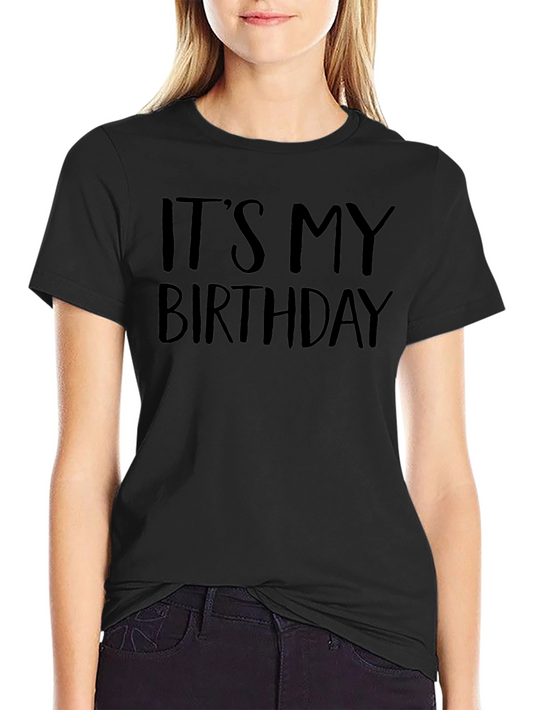 Its My Birthday Black Graphic Tee