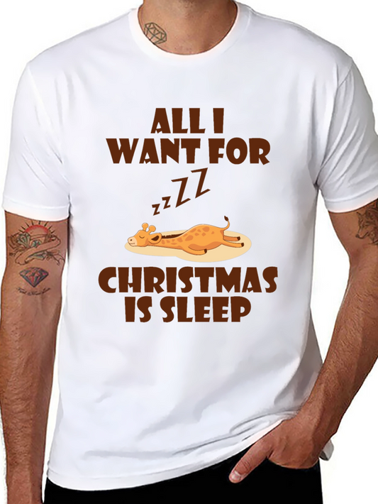 All I Want For Christmas is Sleep Giraffe T-Shirt