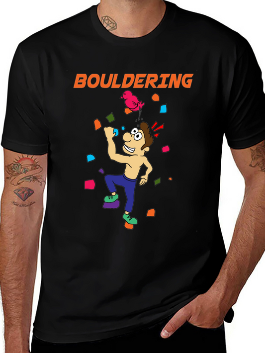 Bouldering Cartoon Graphic Tee