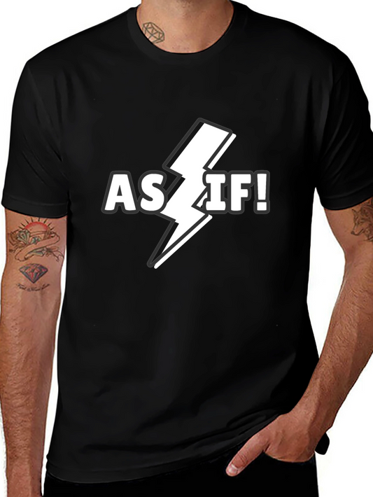 As If! Graphic T-Shirt - Lightning Bolt Design