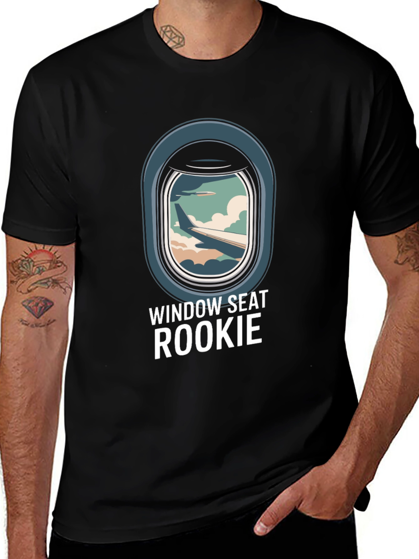 Window Seat Rookie Black T-Shirt