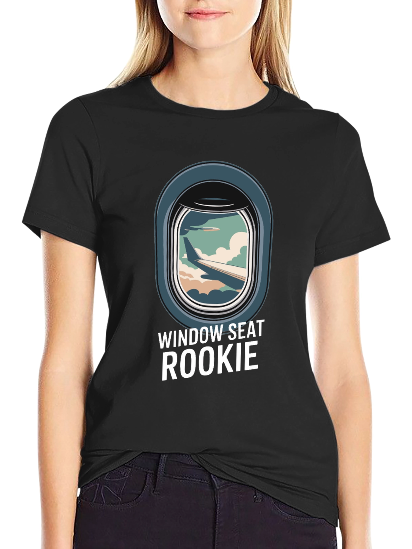 Window Seat Rookie Black T-Shirt