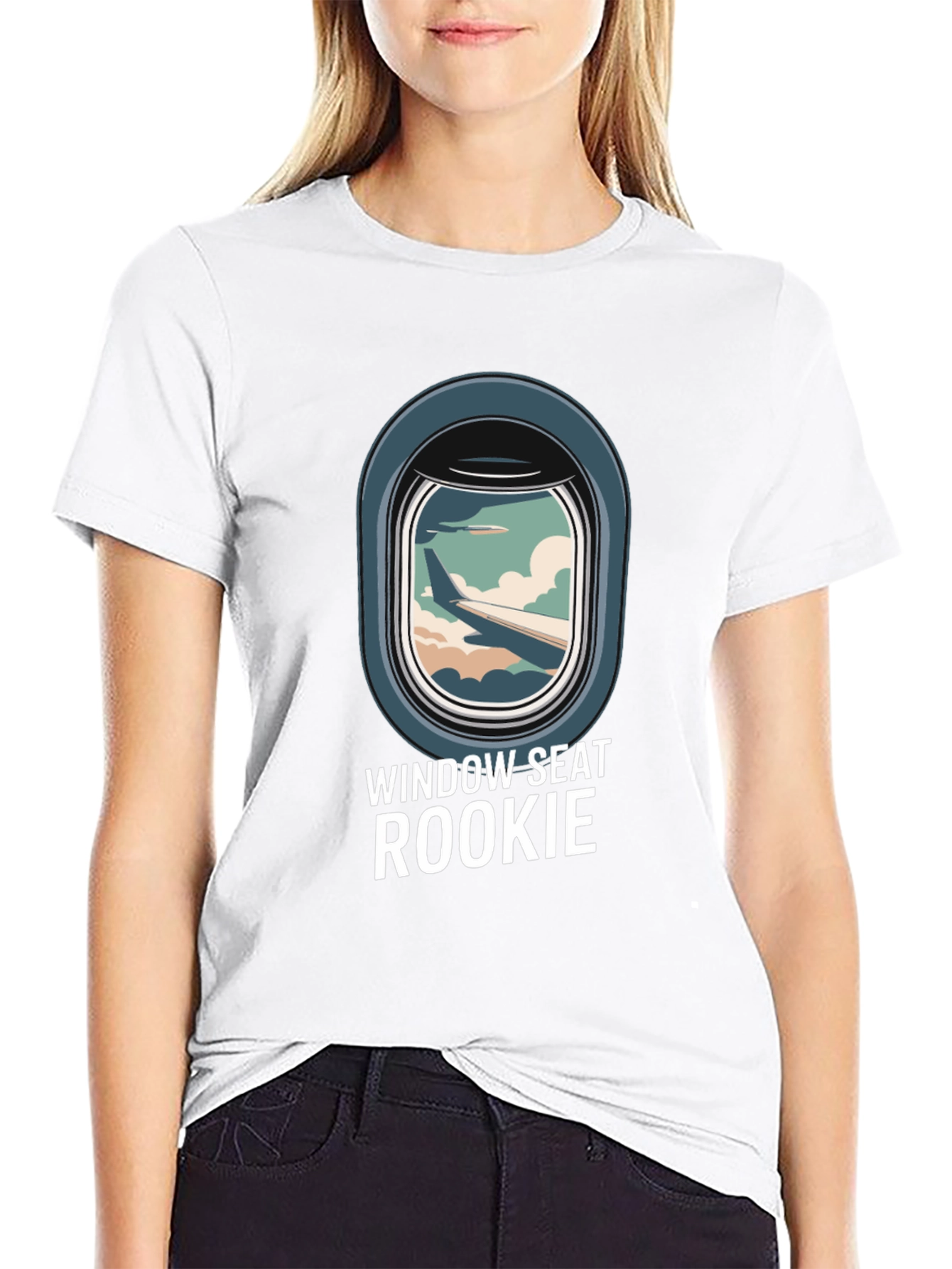 Window Seat Rookie Black T-Shirt