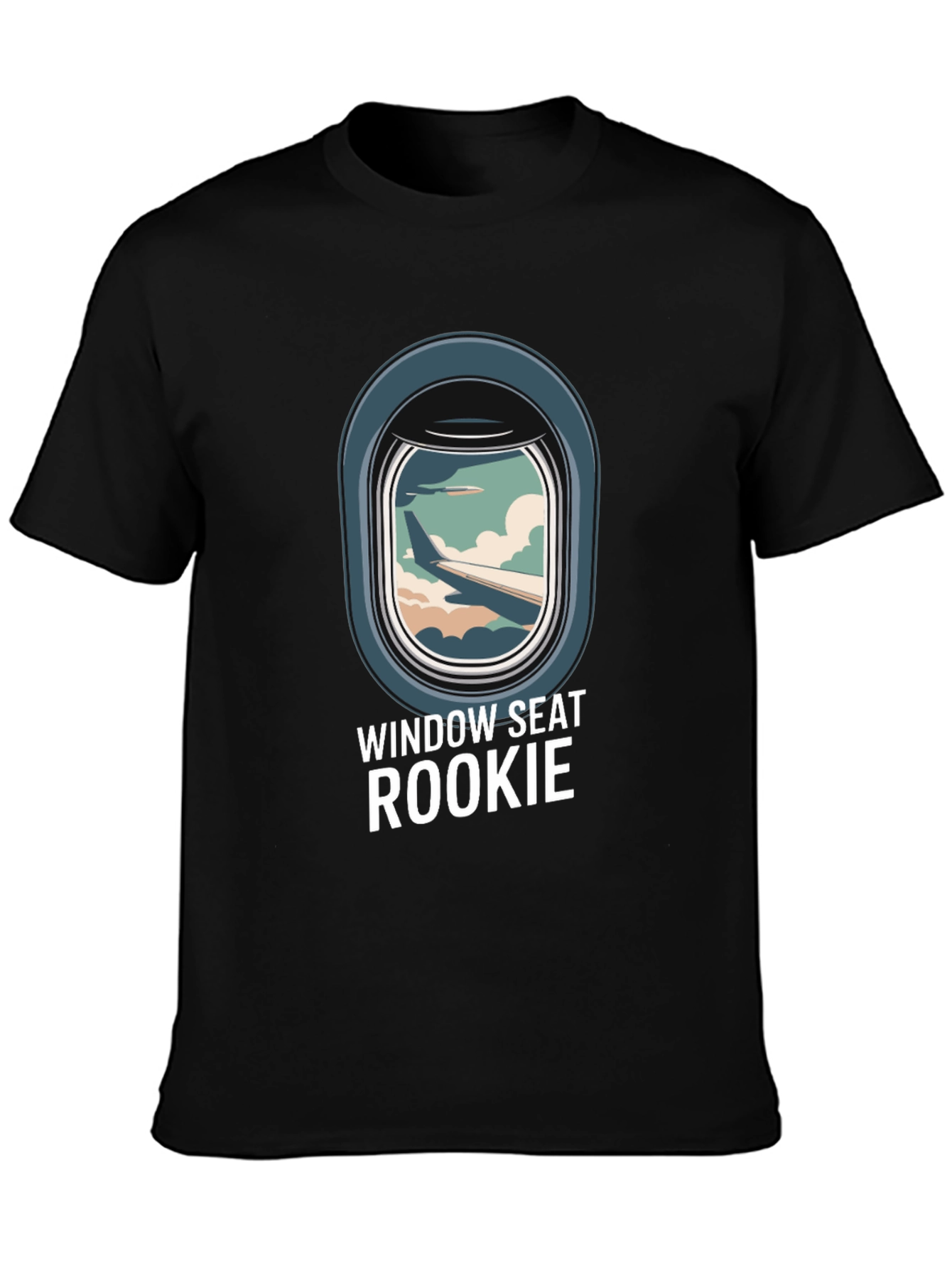 Window Seat Rookie Black T-Shirt