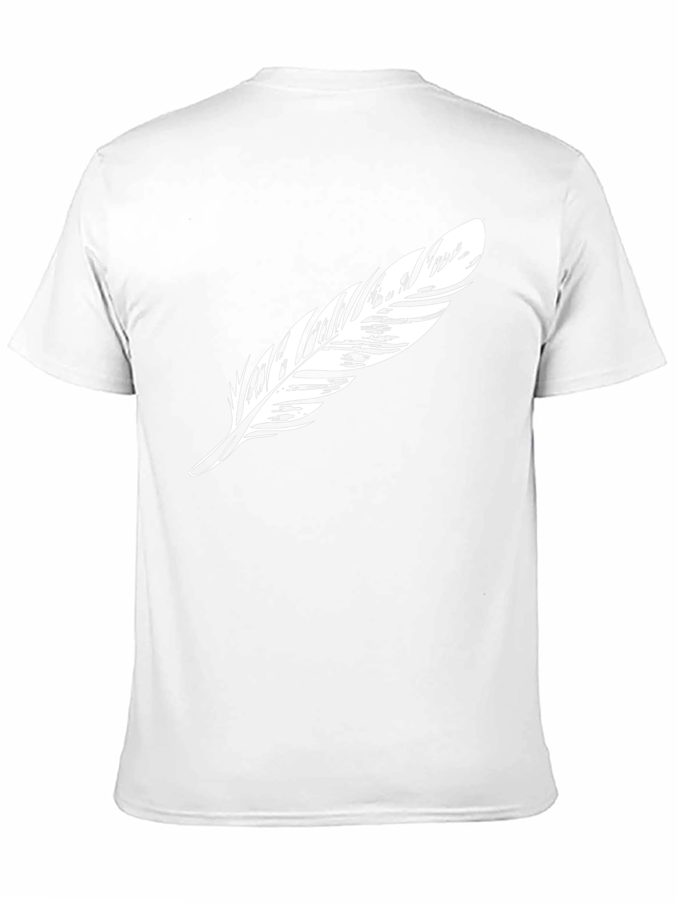 Feather Graphic Print Black T-Shirt