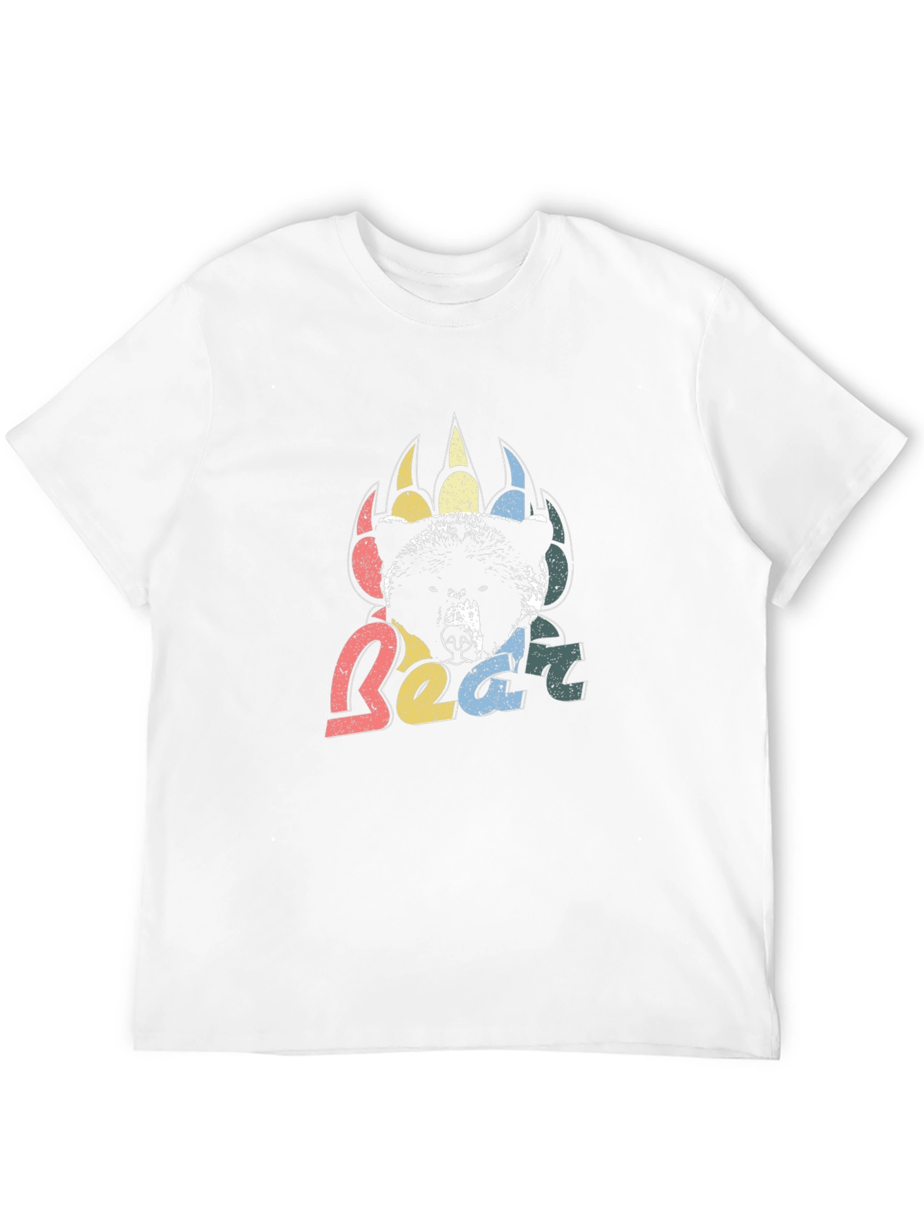 Retro Bear Graphic Tee - Mens Black T-Shirt
