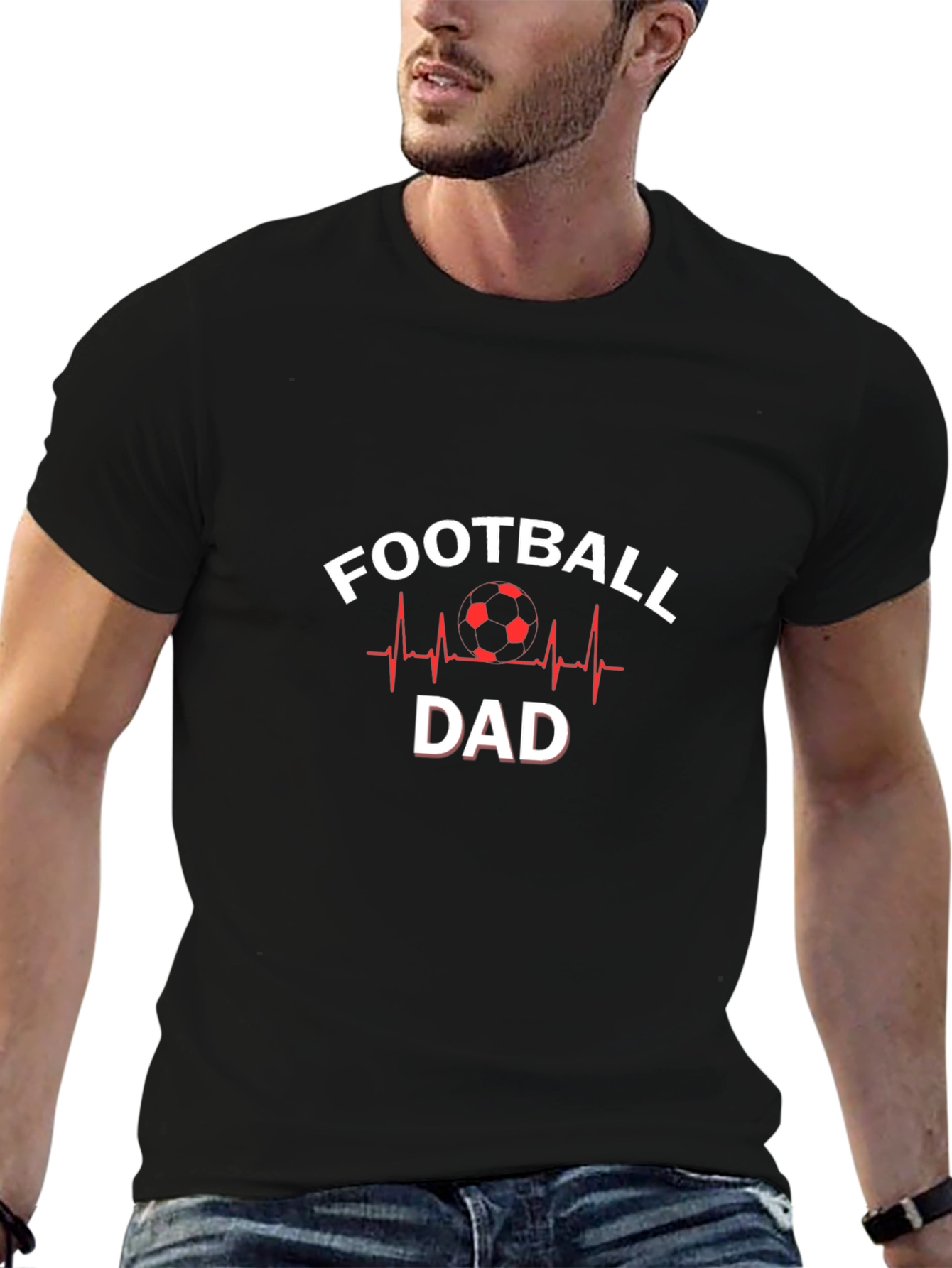 Football Dad T-Shirt - Black