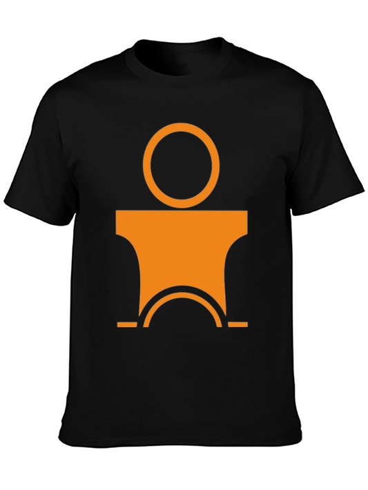 Abstract Orange Graphic T-Shirt