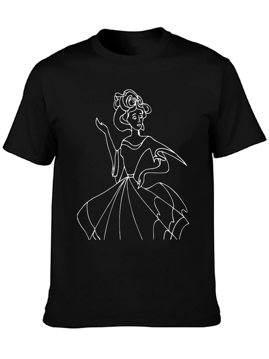 Elegant Silhouette Black Graphic Tee