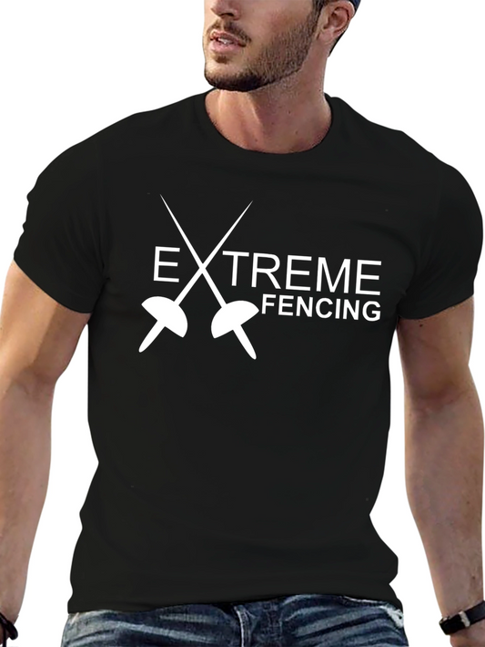 Extreme Fencing Graphic Black T-Shirt