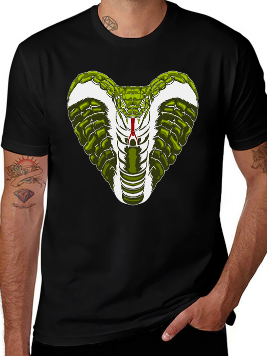 Cobra Snake Graphic T-Shirt - Mens Black Tee