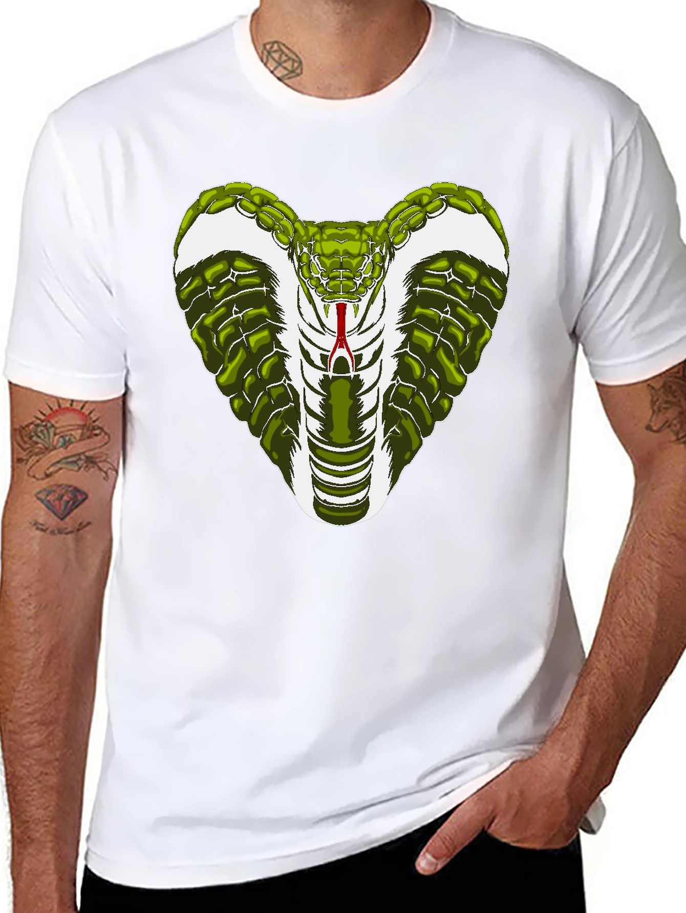 Cobra Snake Graphic T-Shirt - Mens Black Tee