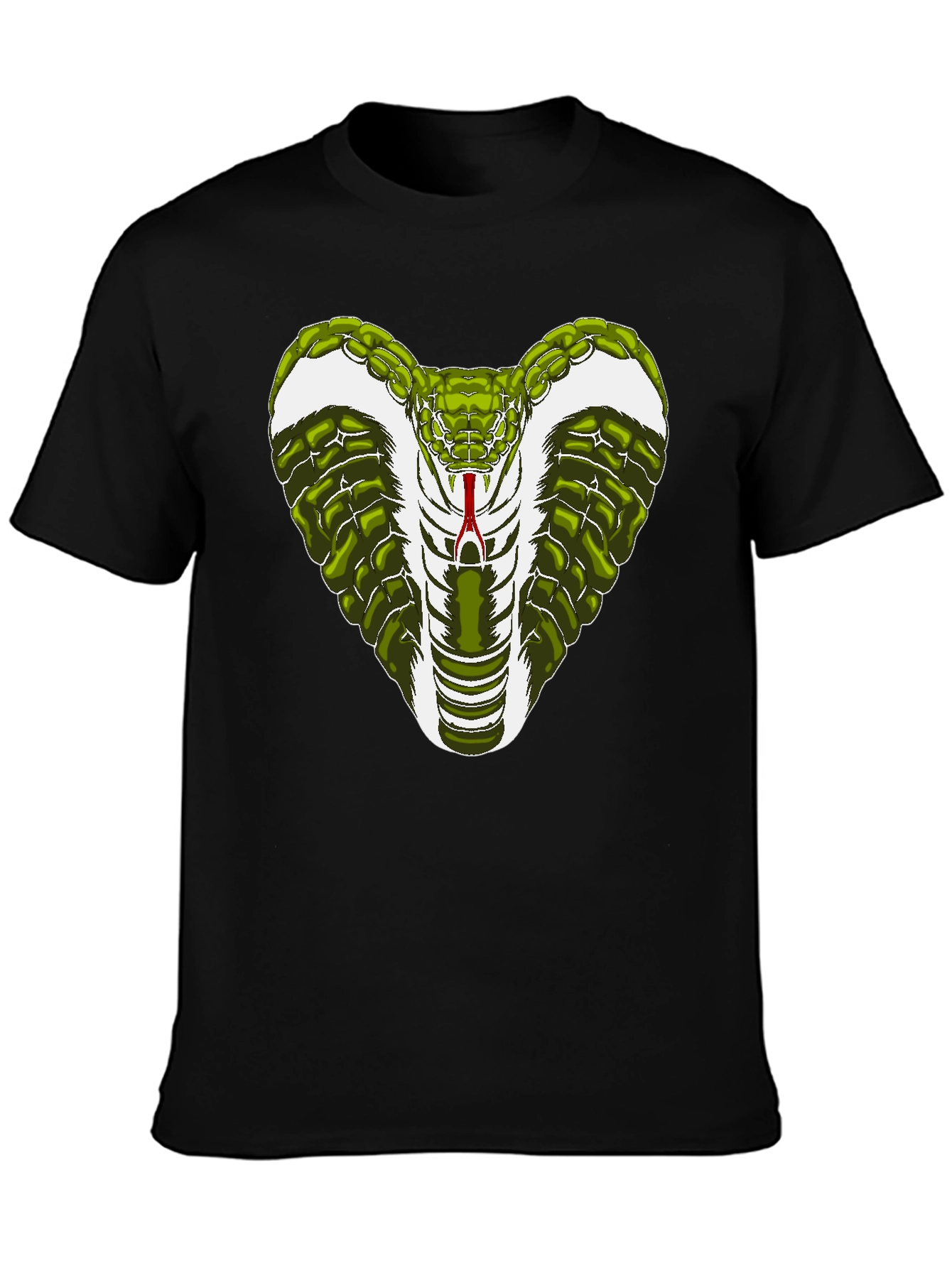 Cobra Snake Graphic T-Shirt - Mens Black Tee