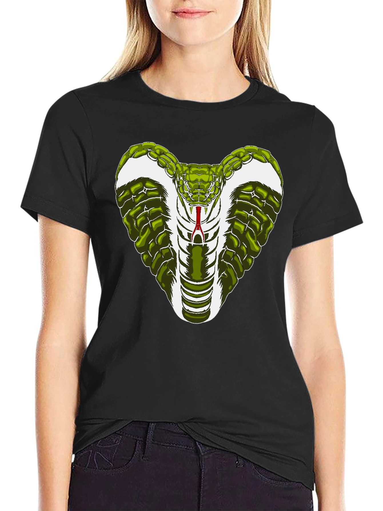 Cobra Snake Graphic T-Shirt - Mens Black Tee