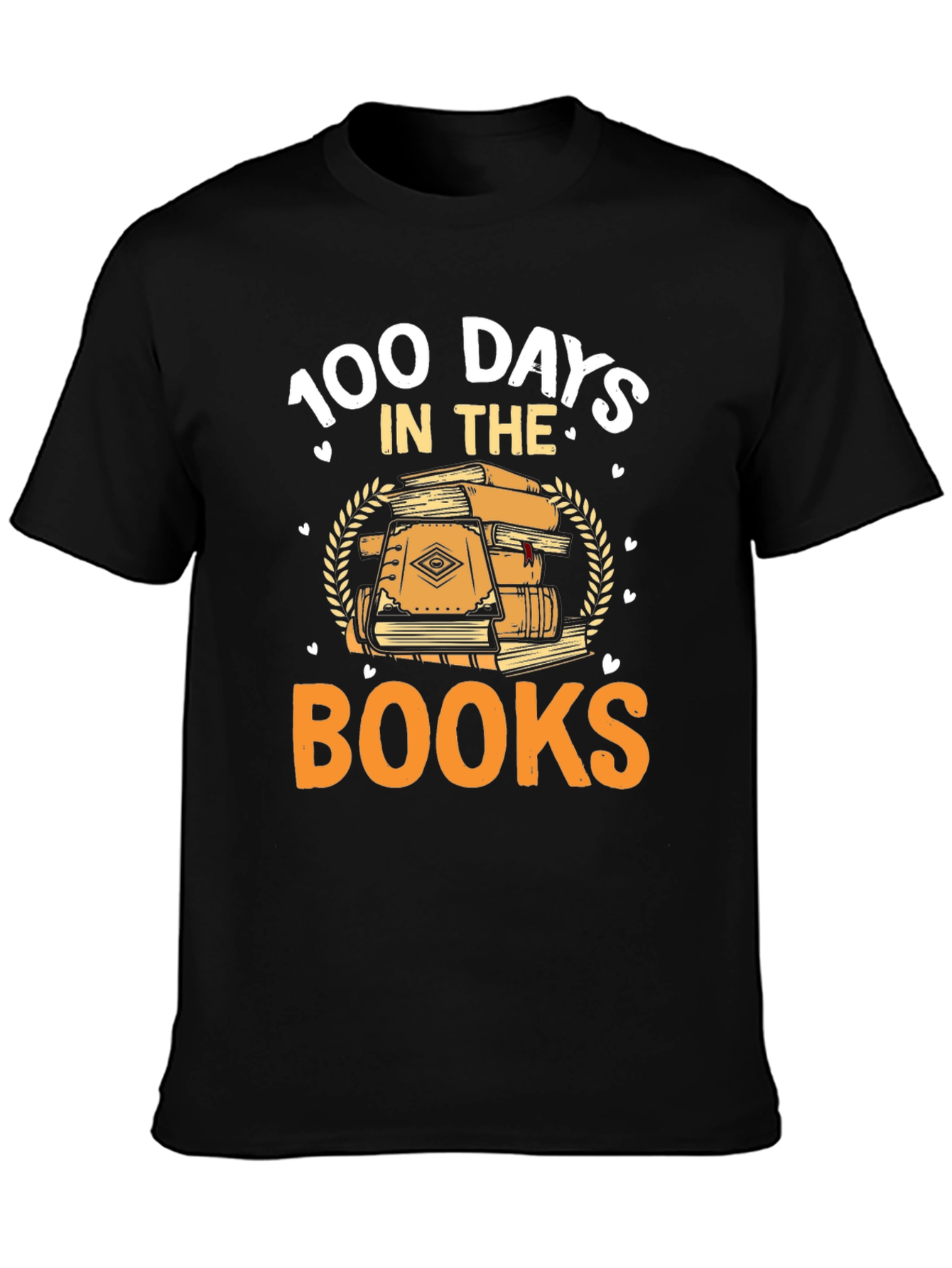 100 Days in the Books Black Graphic Tee