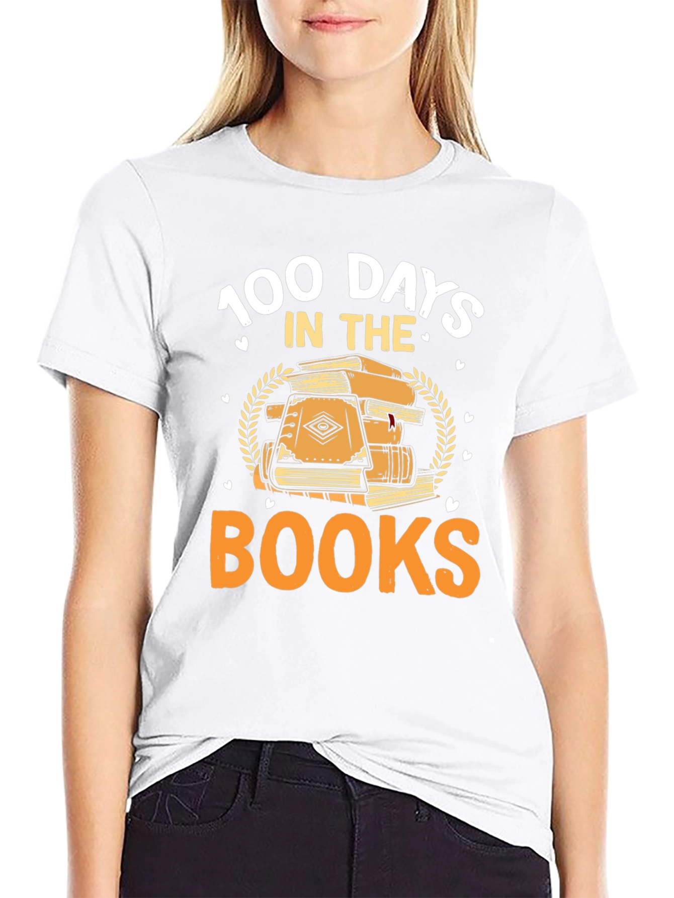 100 Days in the Books Black Graphic Tee