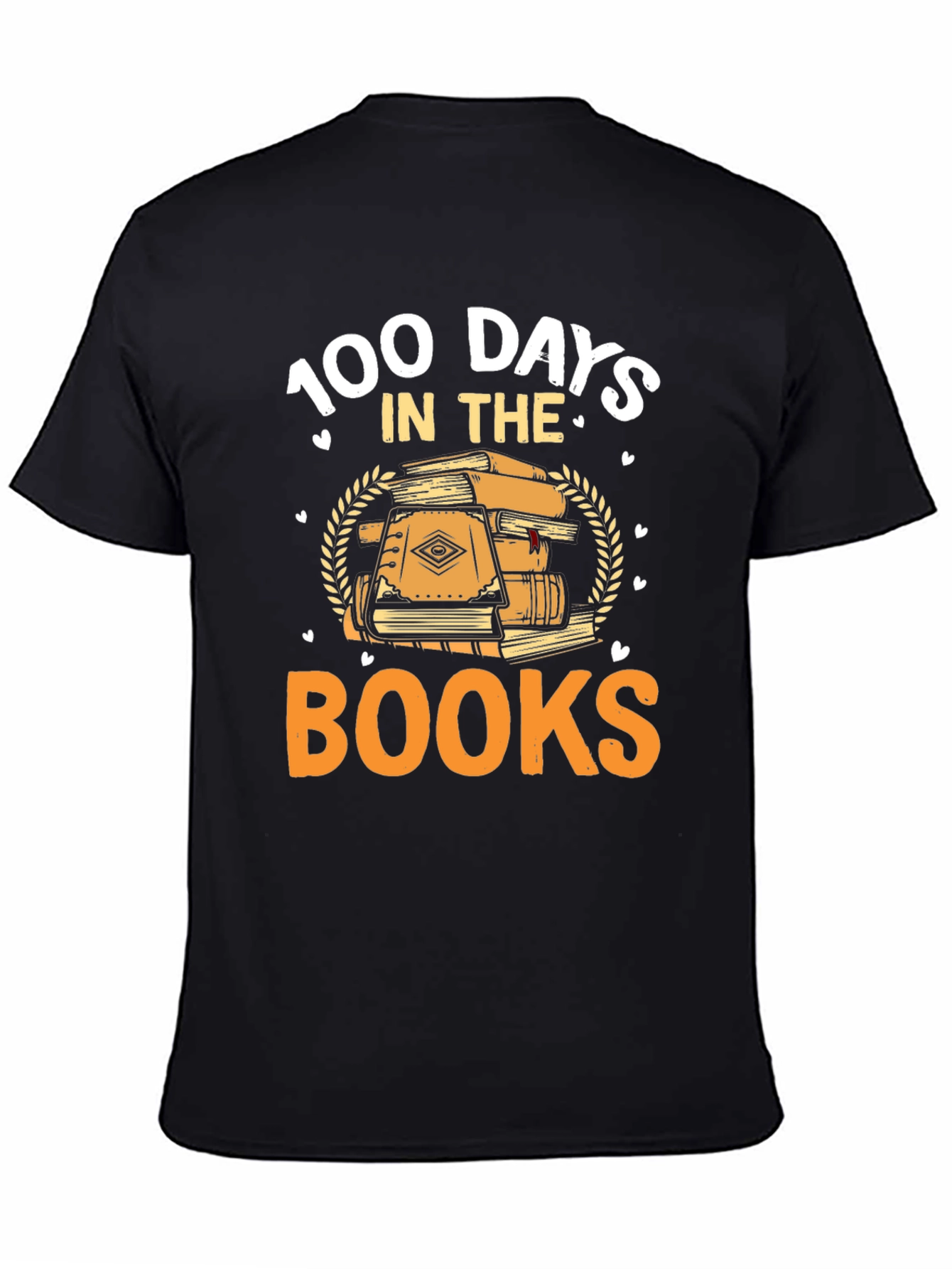 100 Days in the Books Black Graphic Tee