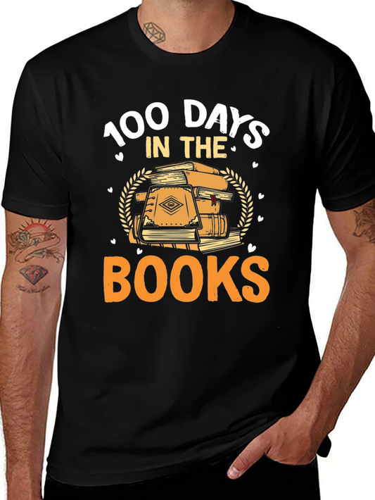 100 Days in the Books Black Graphic Tee