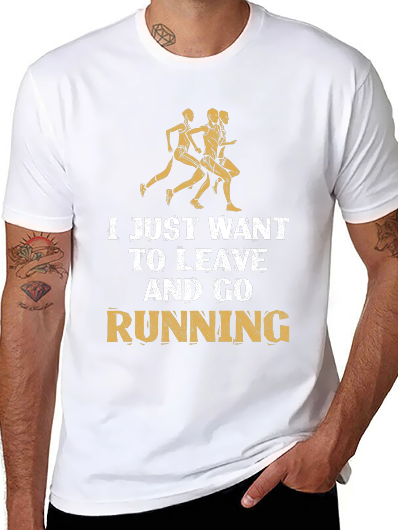 Running Motivation T-Shirt - Leave and Go Running