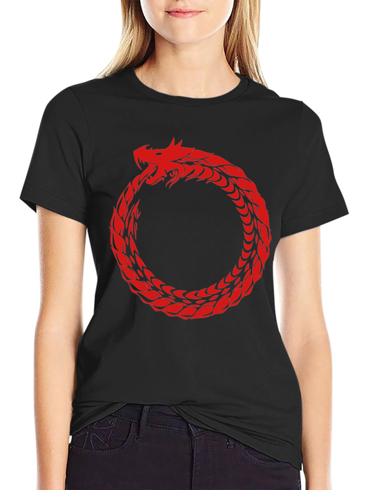 Ouroboros Dragon Graphic Tee - Mythic Serpent Design