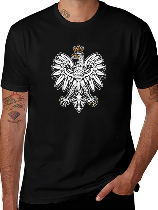 Polish Eagle Black T-Shirt Patriotic Pride