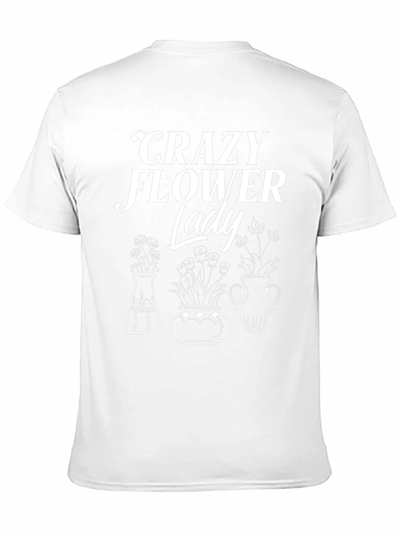 Crazy Flower Lady Graphic T-Shirt