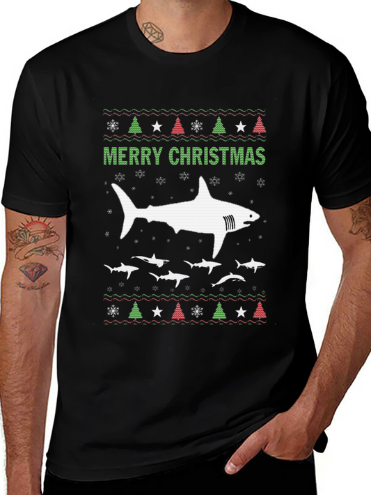 Merry Chrismas Shark Holiday T-Shirt