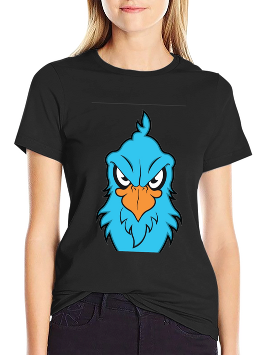 Angry Blue Bird Graphic T-Shirt