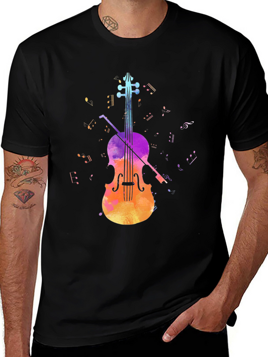 Watercolor Cello Graphic Tee - Musicians Style