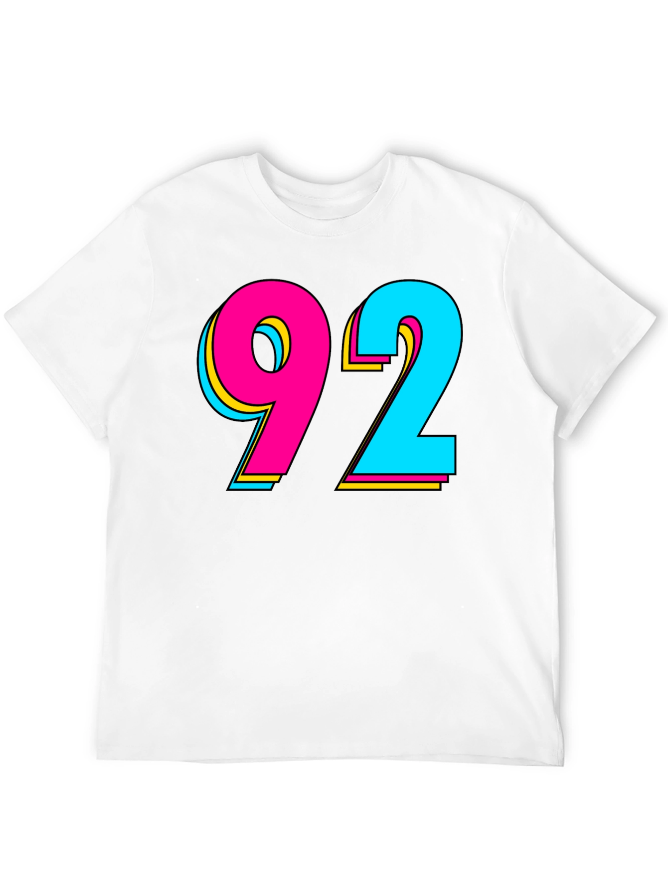 Retro 92 Graphic T-Shirt - Black Cotton Blend