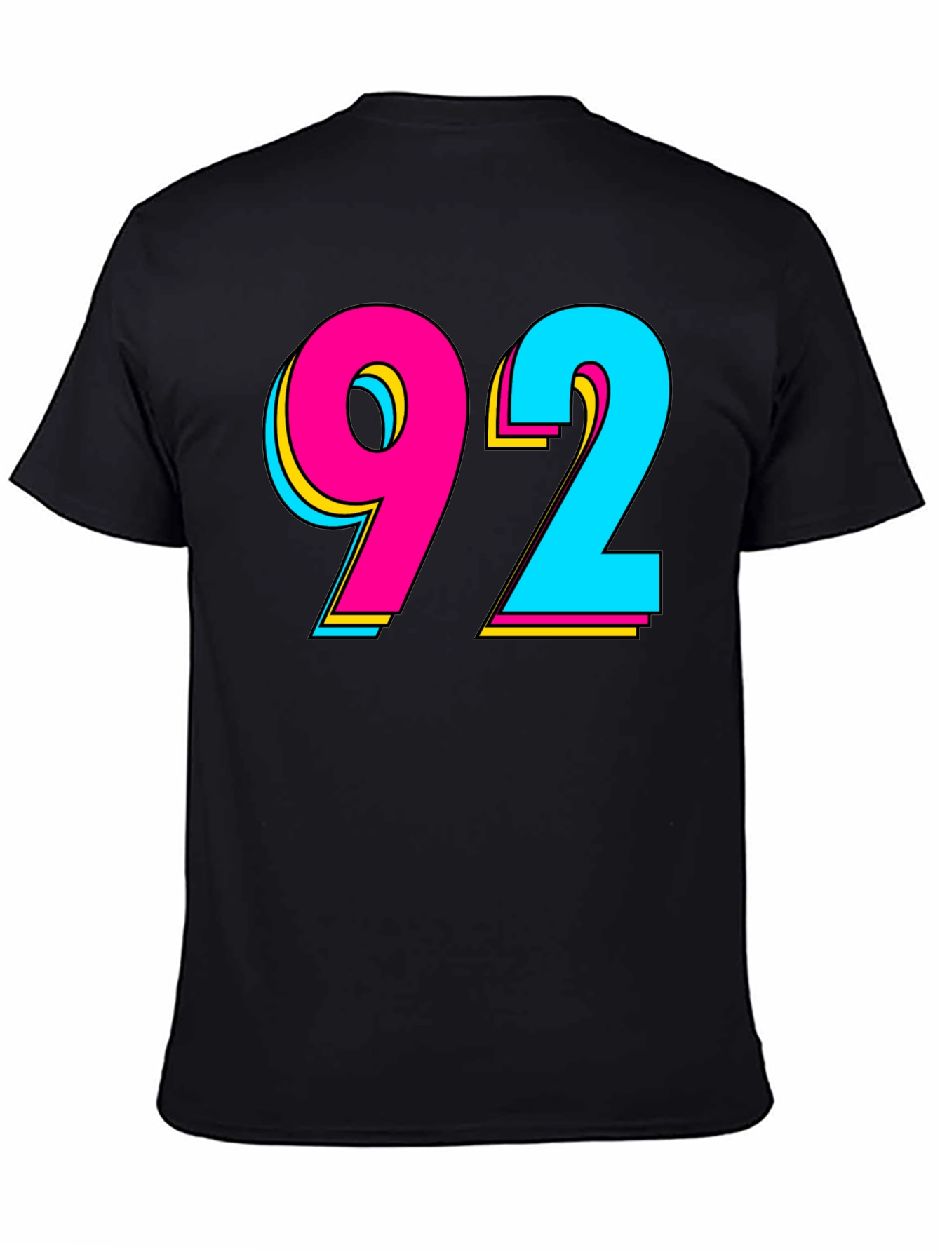 Retro 92 Graphic T-Shirt - Black Cotton Blend