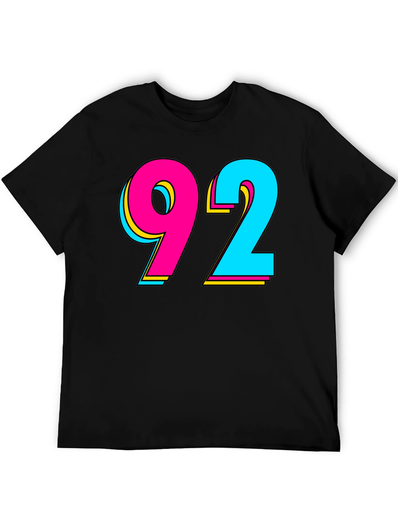 Retro 92 Graphic T-Shirt - Black Cotton Blend