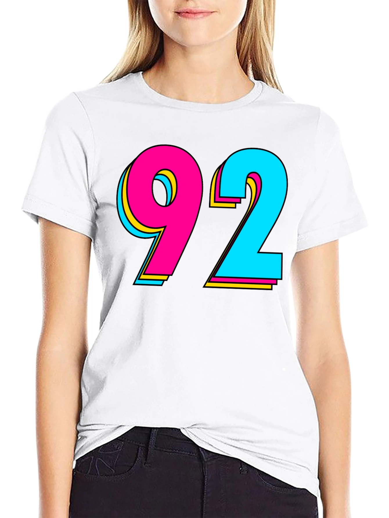 Retro 92 Graphic T-Shirt - Black Cotton Blend