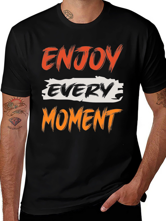 Enjoy Every Moment Graphic Tee - Black