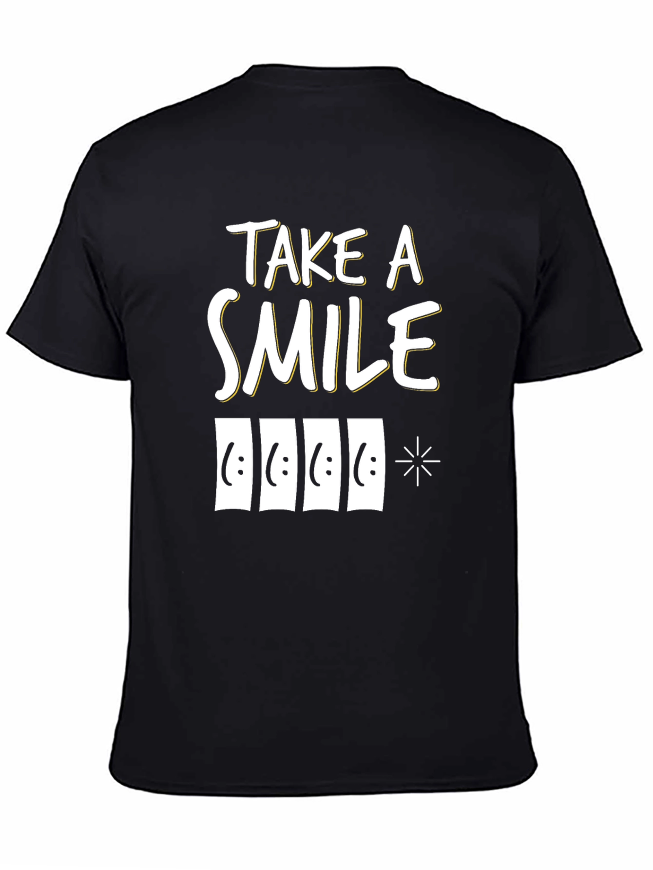 Take a Smile Graphic Tee - Unisex Black T-Shirt