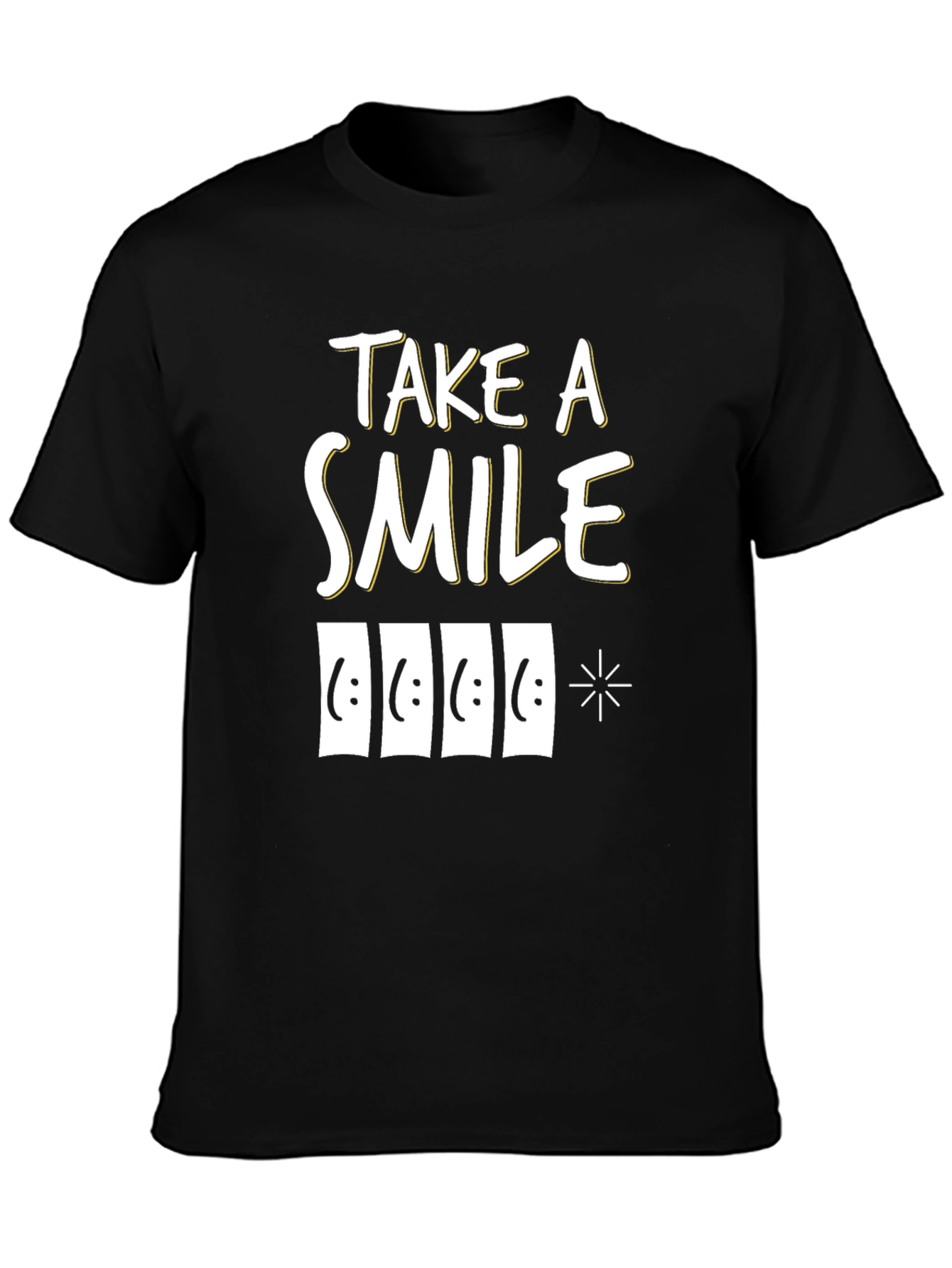 Take a Smile Graphic Tee - Unisex Black T-Shirt