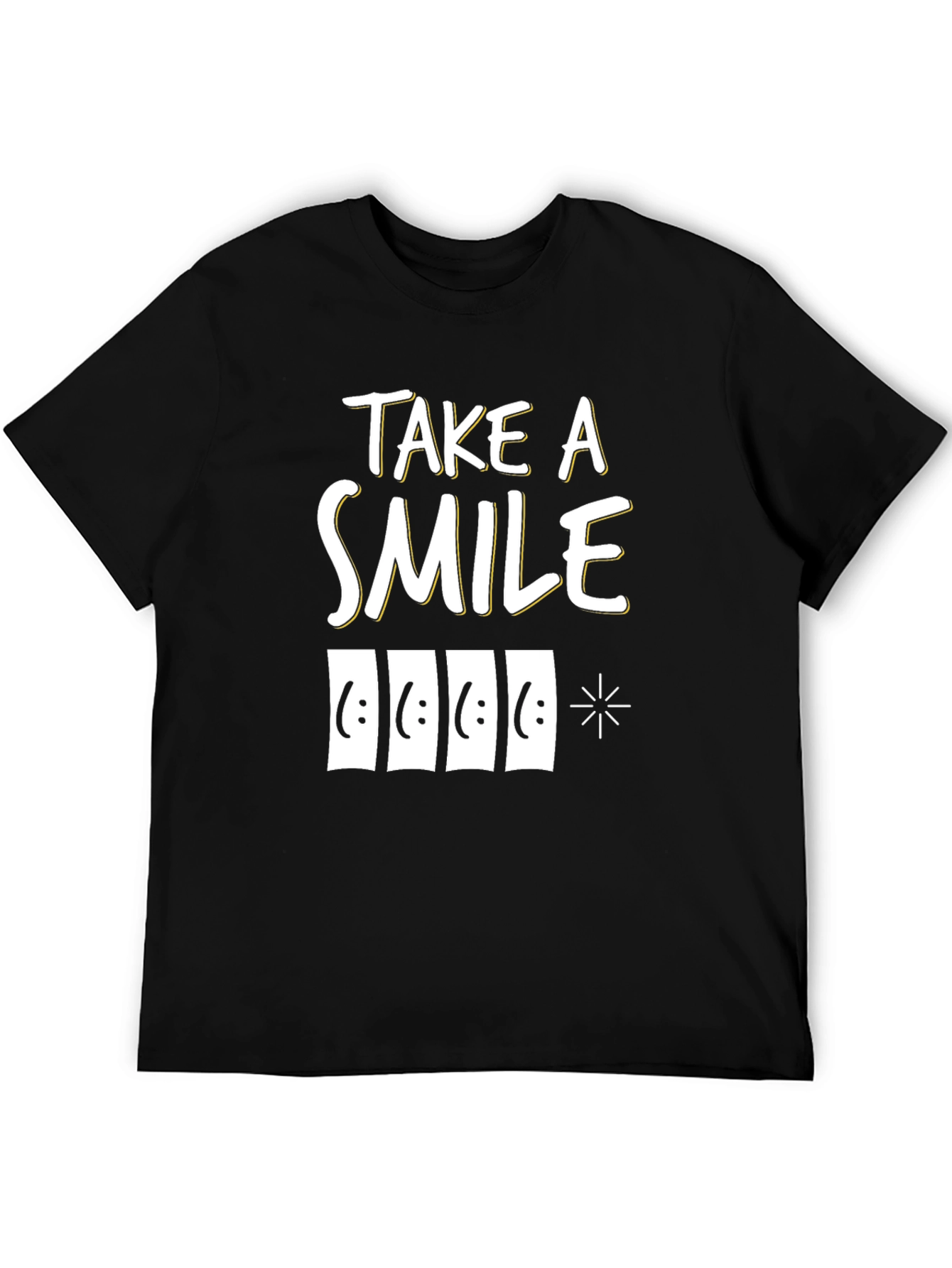 Take a Smile Graphic Tee - Unisex Black T-Shirt