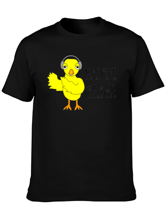 EDM Chick Graphic T-Shirt - Cute Yellow Bird Tee