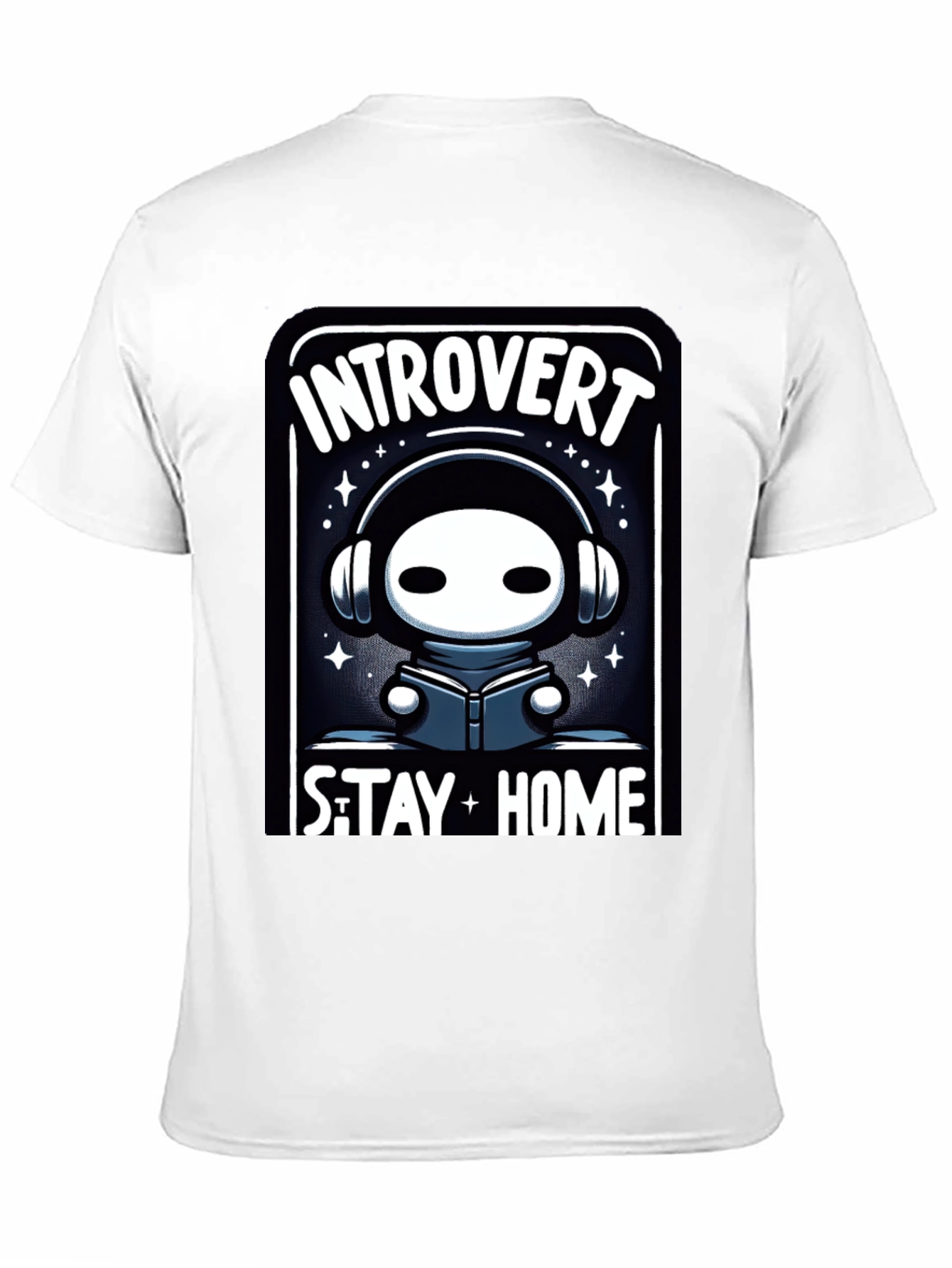 Introvert Stay Home T-Shirt - Black Graphic Tee