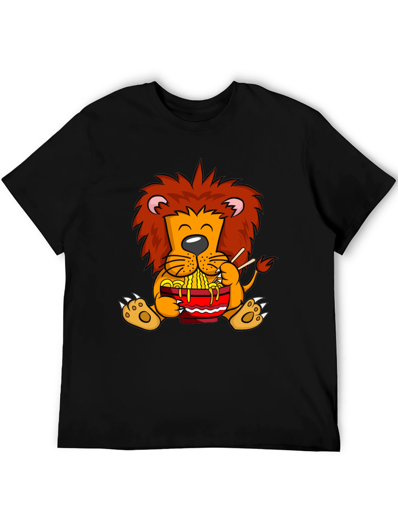 Lion Ramen T-Shirt - Cartoon Style