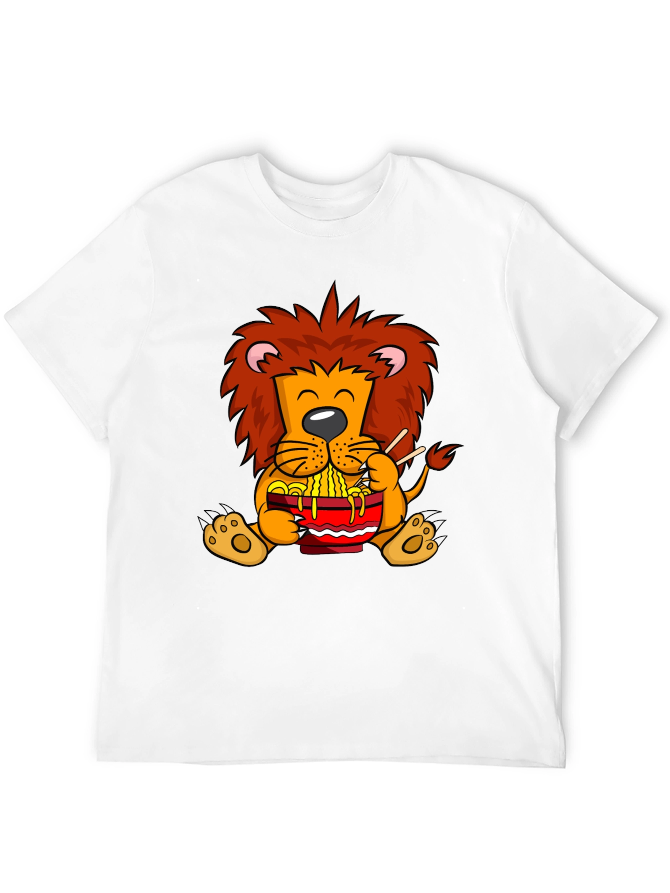 Lion Ramen T-Shirt - Cartoon Style