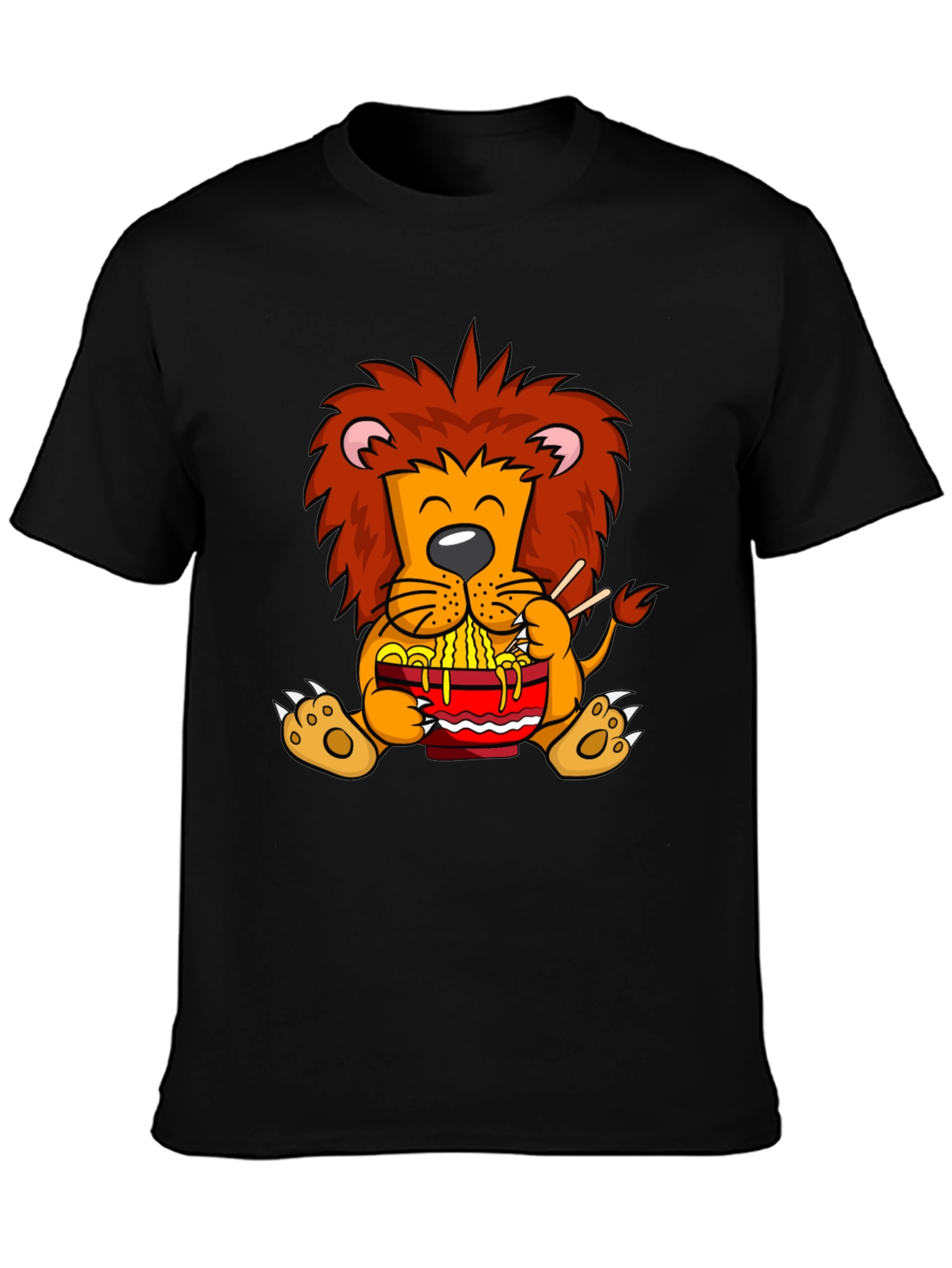 Lion Ramen T-Shirt - Cartoon Style