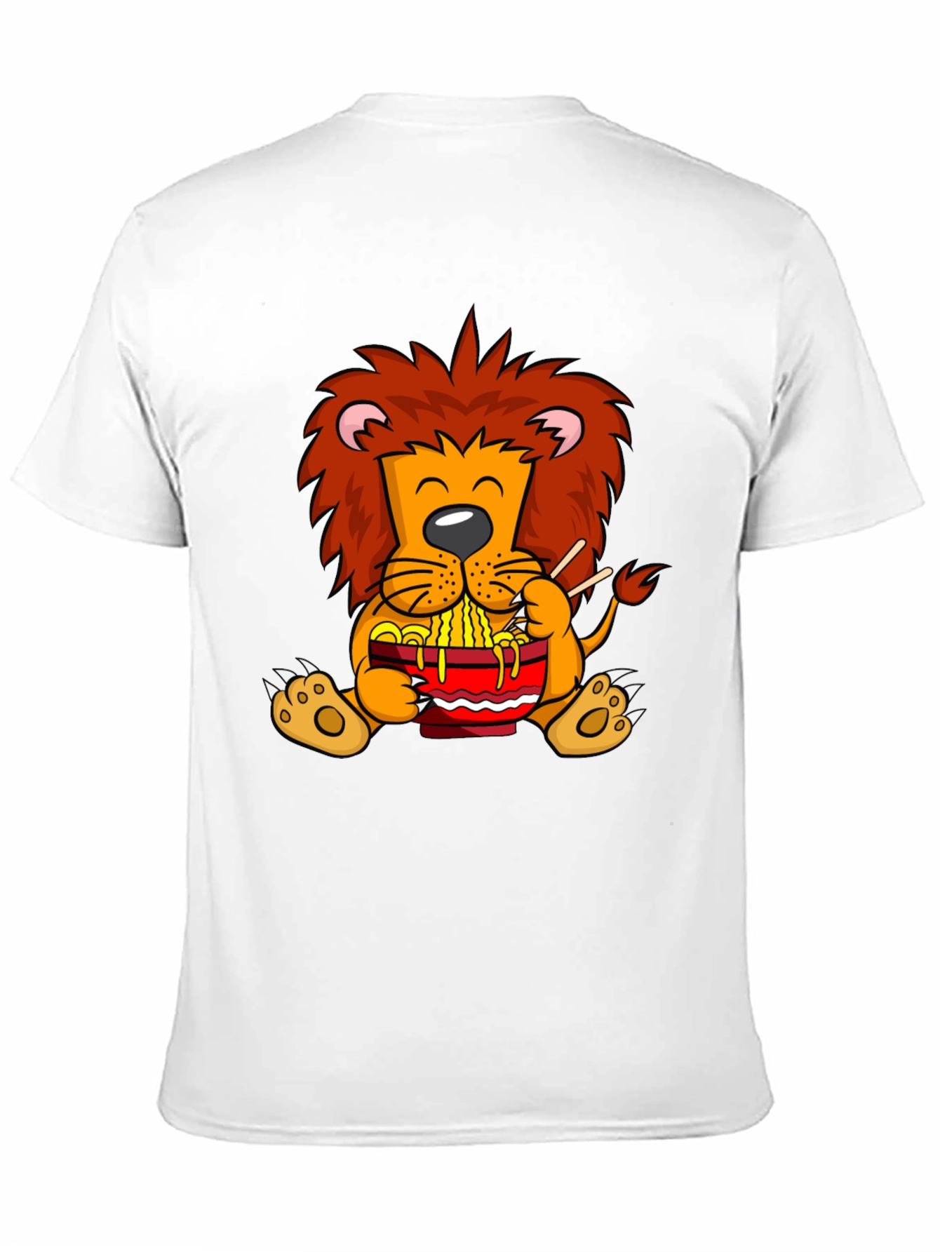 Lion Ramen T-Shirt - Cartoon Style