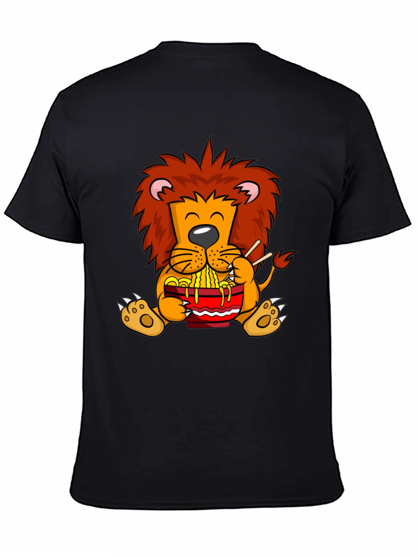 Lion Ramen T-Shirt - Cartoon Style